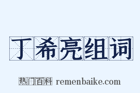 丁希亮组词是什么意思的图片